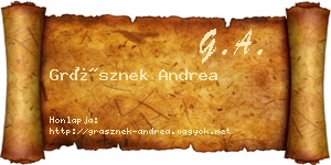 Grásznek Andrea névjegykártya